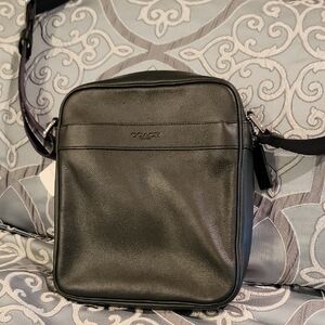 Coach Dark Gray Leather Men's Messenger Bag